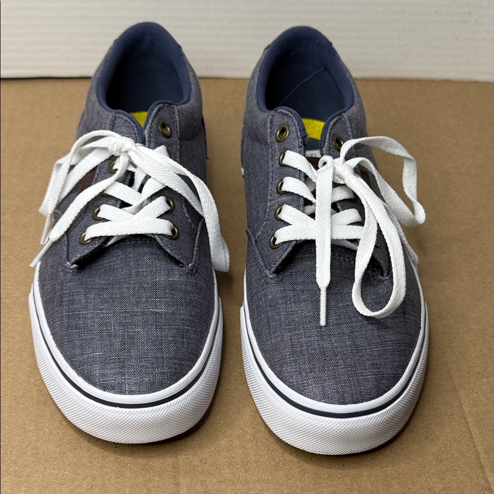 Vans Gray Canvas Sneakers with White Accents